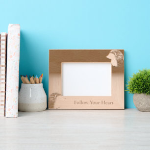 Brown Cute Hedgehog Animals Etched Frames