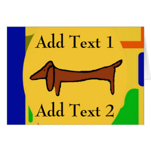 Brown Dachshund Abstract Dogs