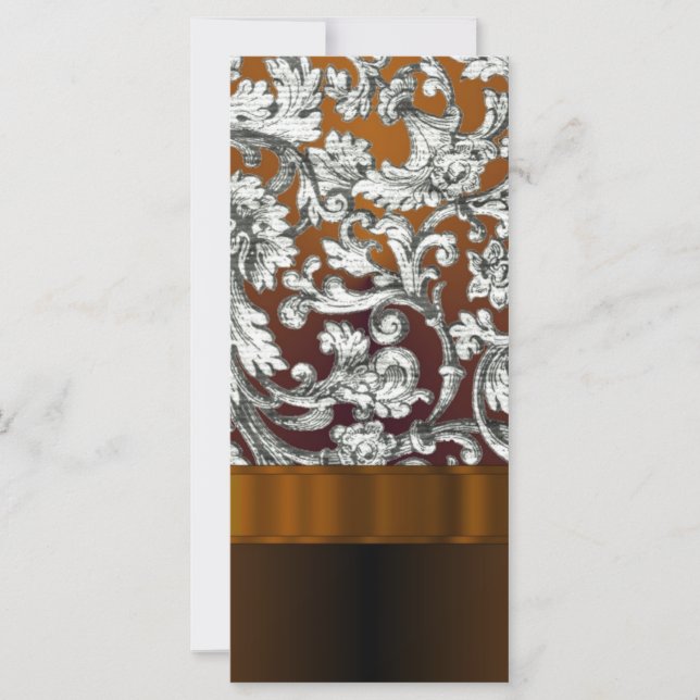 Brown damask floral pattern (Front)