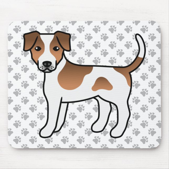 Brown Danish-Swedish Farmdog Cute Cartoon Dog Mouse Pad (Front)