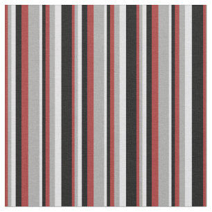 Brown, Dark Grey, Lavender, and Black Stripes Fabric