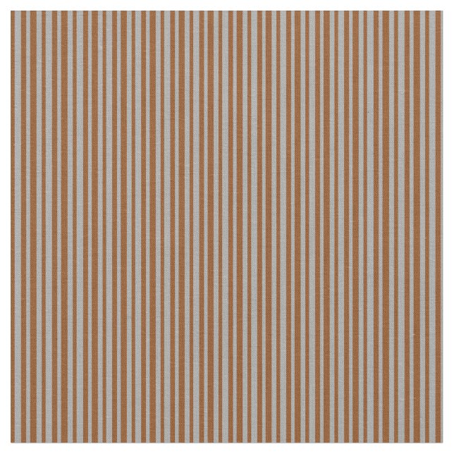 Brown & Dark Grey Lines Pattern Fabric (Close Up)