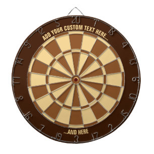 Brown Dartboard with Custom Text