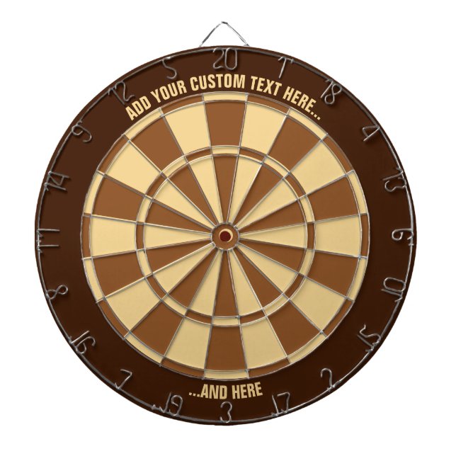 Brown Dartboard with Custom Text (Front)