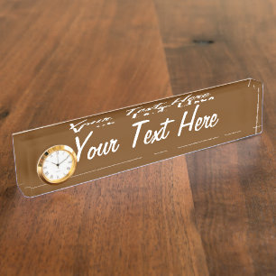 Brown Decor Colour You Can Customise Nameplate
