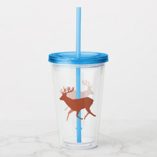 Brown Deer Walking  Acrylic Tumbler