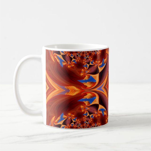 Brown Design Swirl Mug (Left)