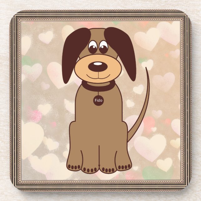 Brown Dog Beverage Coaster (Front)
