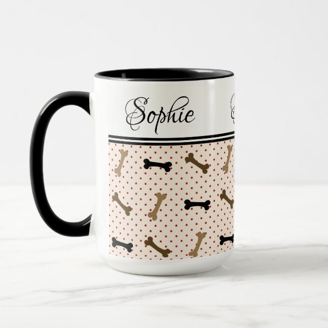 Brown Dog Bones Mug (Left)