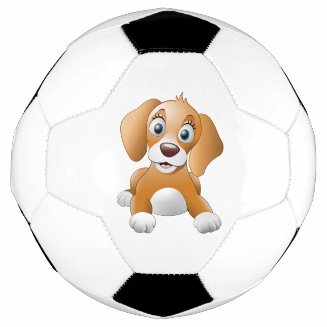 Brown dog clipart soccer ball (Front)