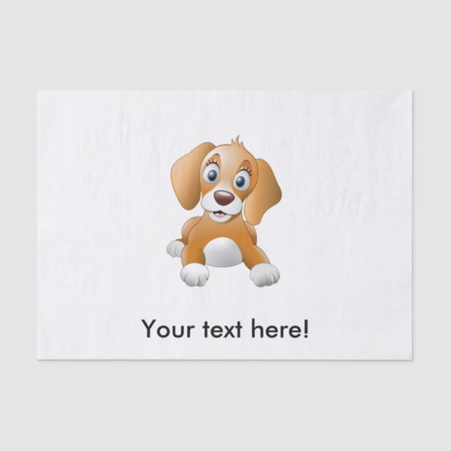 Brown dog clipart tissue paper (Front)