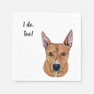Brown Dog Custom Cocktail Napkin