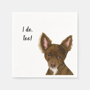 Brown Dog Custom Cocktail Napkin