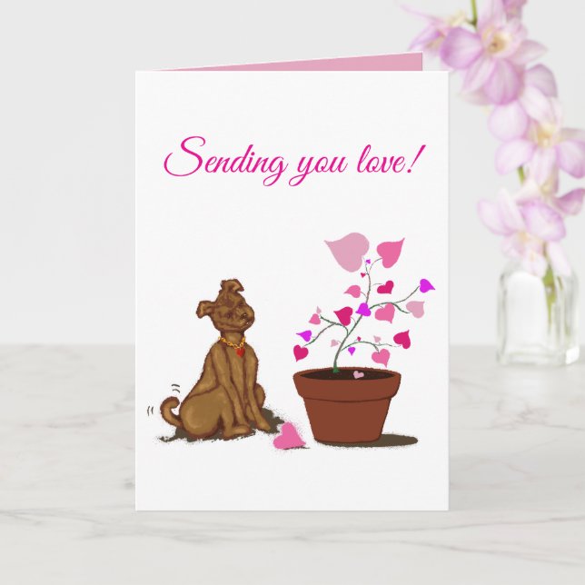 Brown dog heart plant card (Orchid)