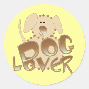 Brown Dog Lover Tshirts and Gifts Classic Round Sticker
