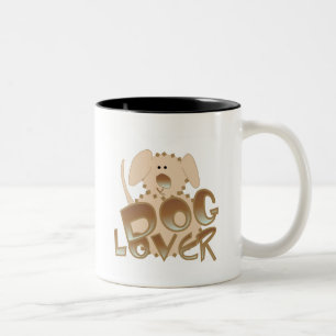 Brown Dog Lover Tshirts and Gifts Two-Tone Coffee Mug