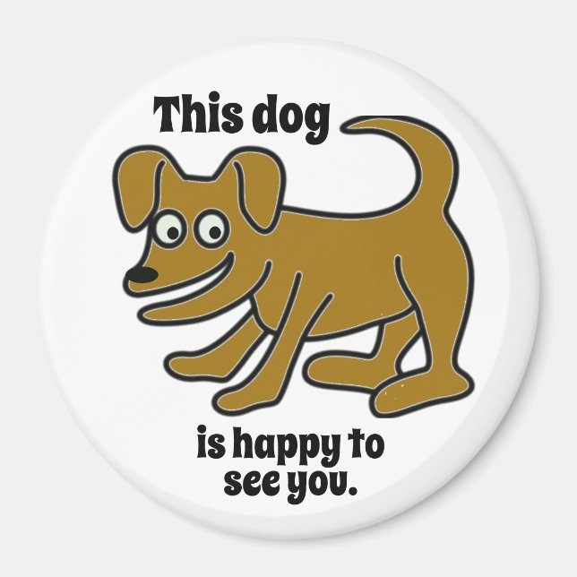 Brown dog magnet (Front)