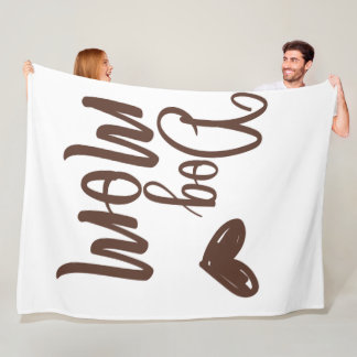 Brown Dog Mum 60x80 Fleece Blanket