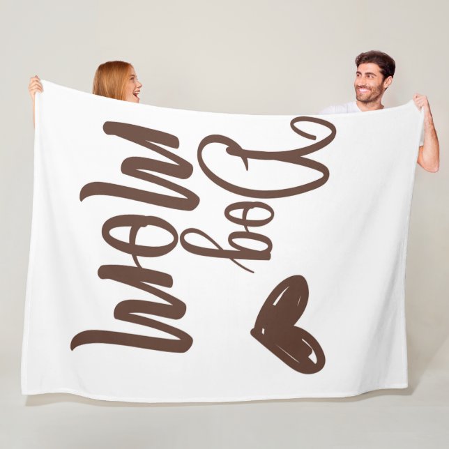 Brown Dog Mum 60x80 Fleece Blanket (In Situ)
