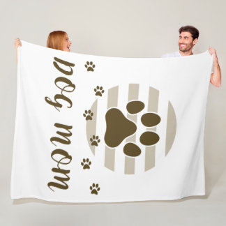 Brown Dog Mum Love 60x80 Fleece Blanket