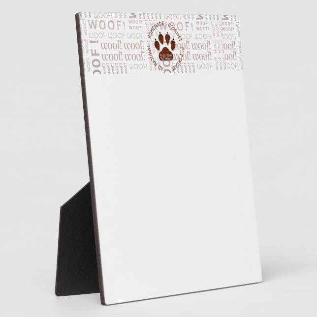 Brown Dog Paw Business  Plaque (Side)