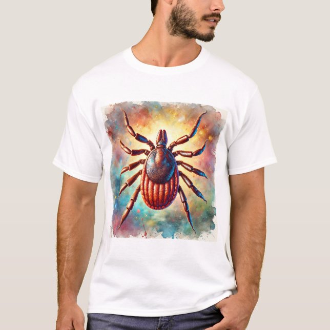 Brown Dog Tick 080724AREF111 - Watercolor T-Shirt (Front)