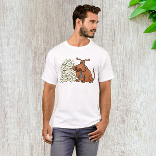 Brown Dog with Pile of Bones Cute Pet T-Shirt