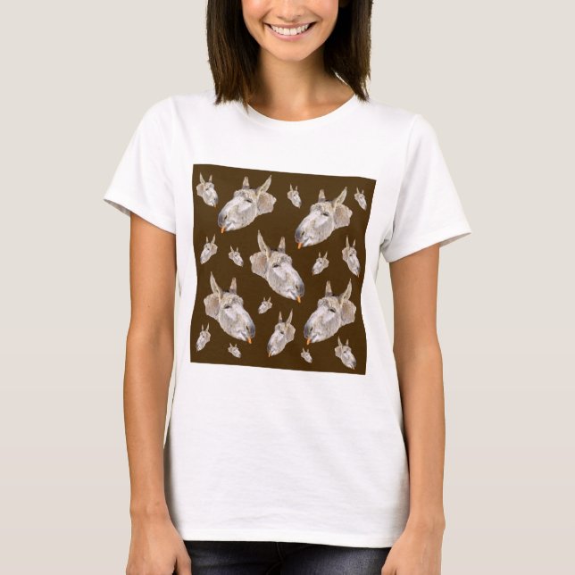 Brown Donkey Pattern, T-Shirt (Front)