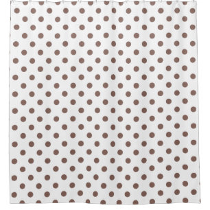 Brown Dotted Pattern Shower Curtain