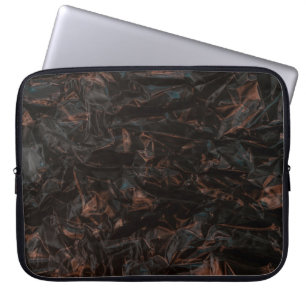 Brown dried leaves on ground laptop sleeve