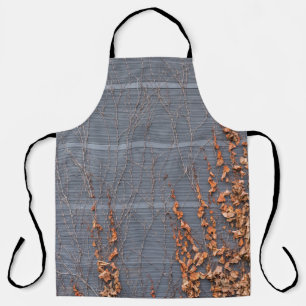 Brown dried leaves on water apron