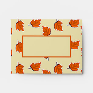 Brown dry leaves pattern envelope
