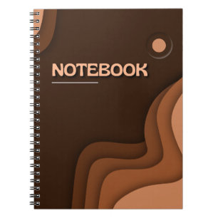 Brown Earth Tones Aesthetic Spiral Notebook