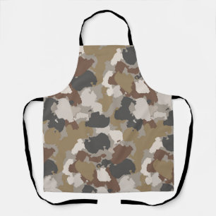 Brown Earth Tones Military Camouflage Apron