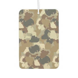 Brown Earth Tones Military Camouflage Car Air Freshener