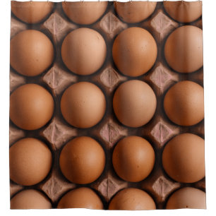 Brown eggs pattern shower curtain