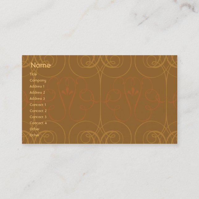 Brown Elegant - Business Card (Front)