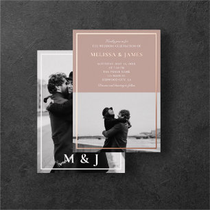 Brown Elegant Calligraphy Photo Wedding