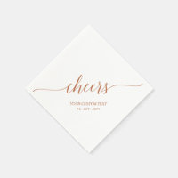 Brown Elegant Stylish Lettering Cheers Event