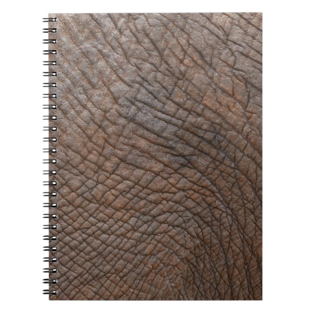 Brown elephant in close up photography notebook (Front)