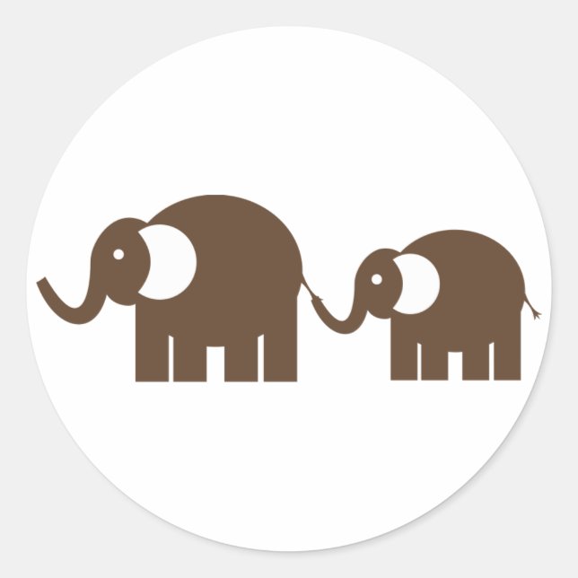 Brown Elephants Stickers (Front)
