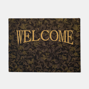 Brown Embroidery Look Doormat