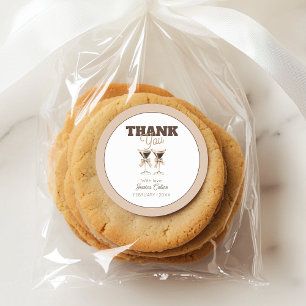 Brown Espresso Martini 30th Birthday Thank You Classic Round Sticker