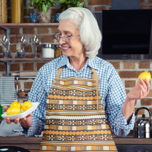 Brown Ethnic Aztec Apron