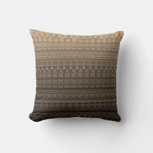 Brown ethnic ornament cushion