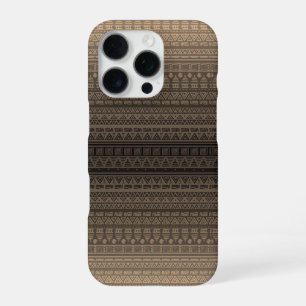 Brown ethnic ornament iPhone 16 pro case