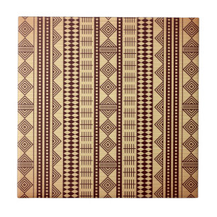 Brown ethnic texture ceramic tile