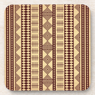 Brown ethnic texture coaster