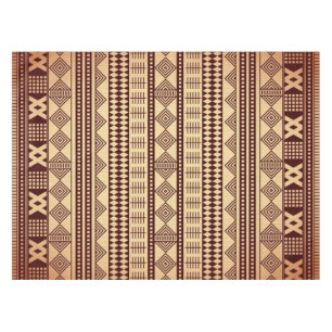 Brown ethnic texture tablecloth