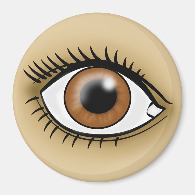 Brown Eye icon Magnet (Front)